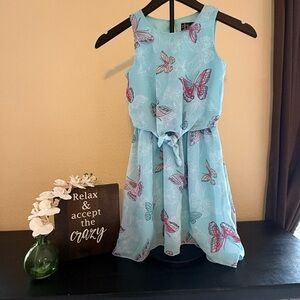 Green and Blue Halter Sundress Casual Resort Wear